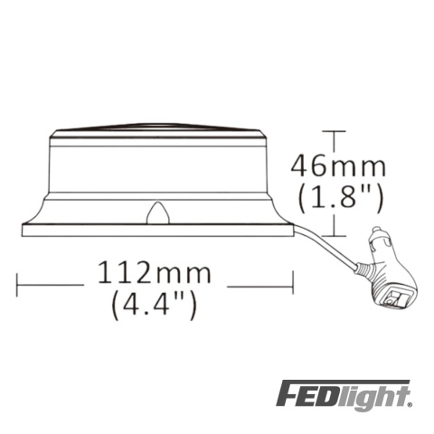 FEDlight Lampa ostrzegawcza xBEACON eco niebieska